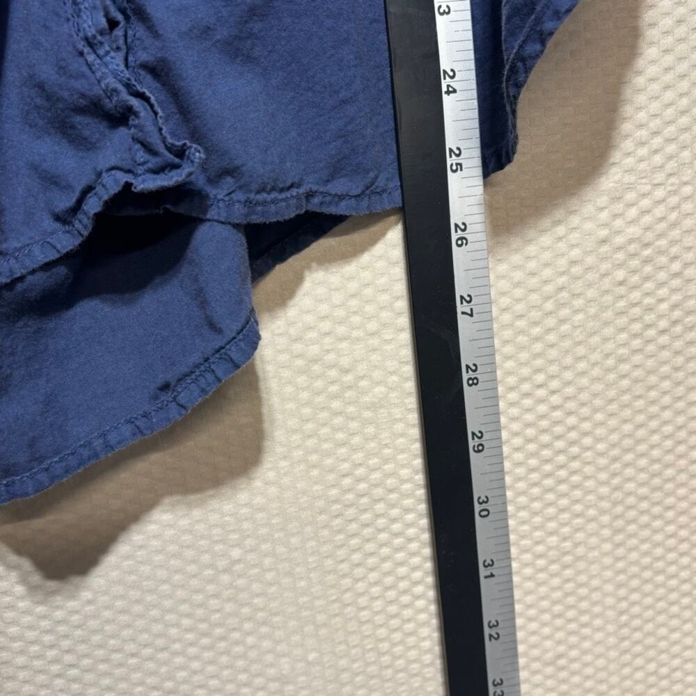 Xirena Beau Ombre Dip Dye Button Down Shirt XS Blue Grey Cotton Coastal - Picture 9 of 10